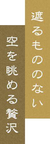 遮るもののない空を眺める贅沢